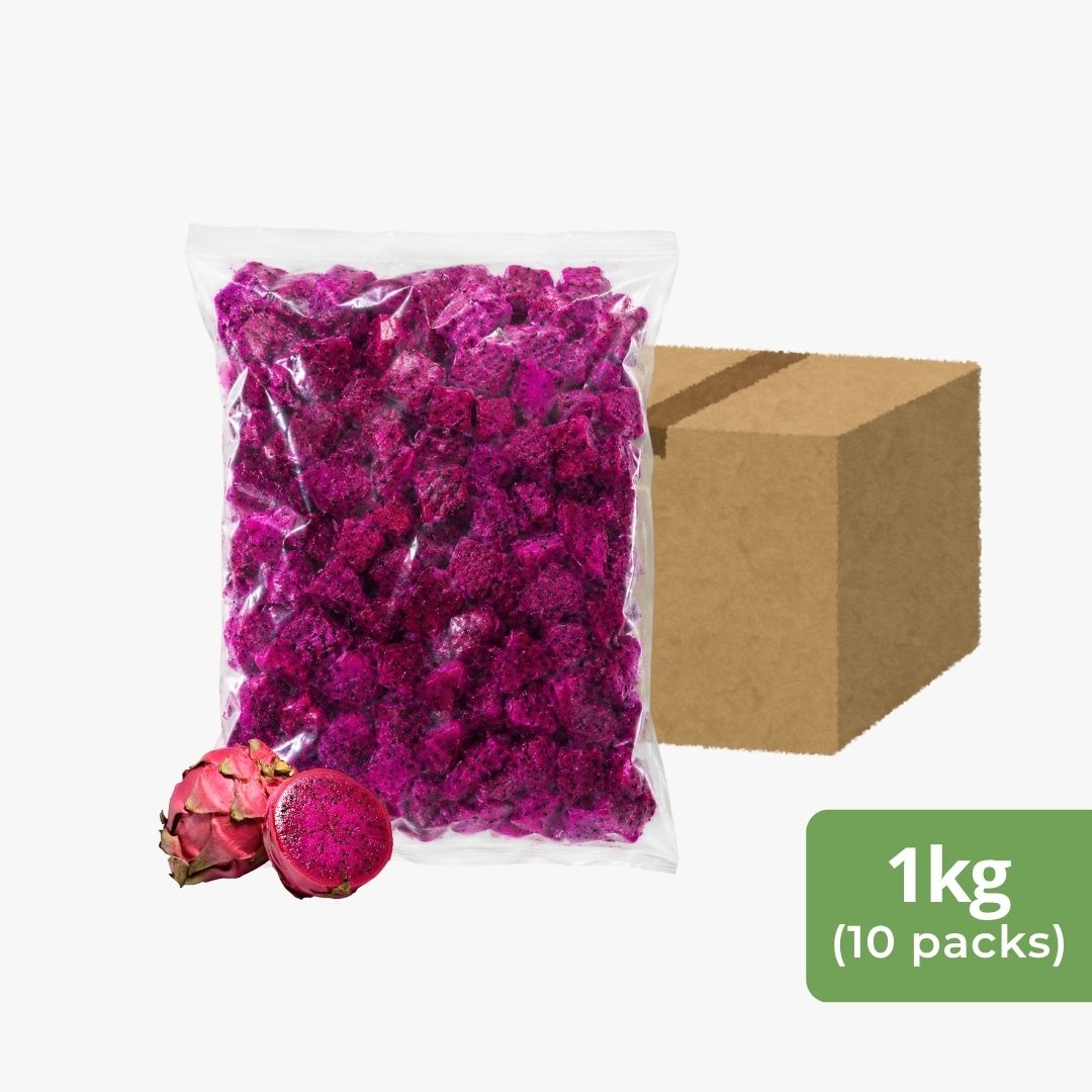 Frozen Red Dragon Fruit Chunk (1kg x 10 packs)