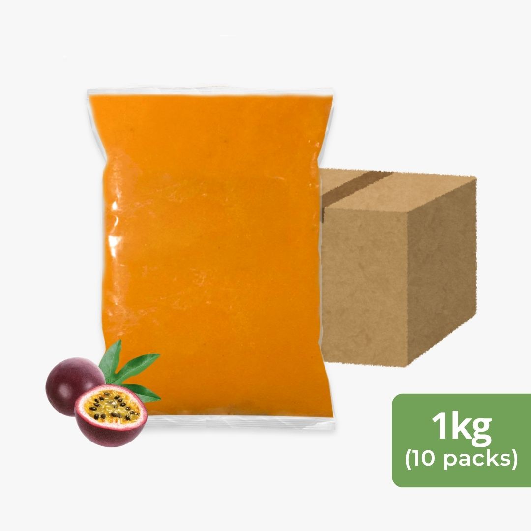 Frozen Passion Fruit Seedless Pulp (1kg x 10 packs)